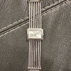 Anne Klein 753H quartz stainless steel bracelet watch with a silver-tone
